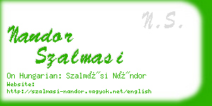 nandor szalmasi business card